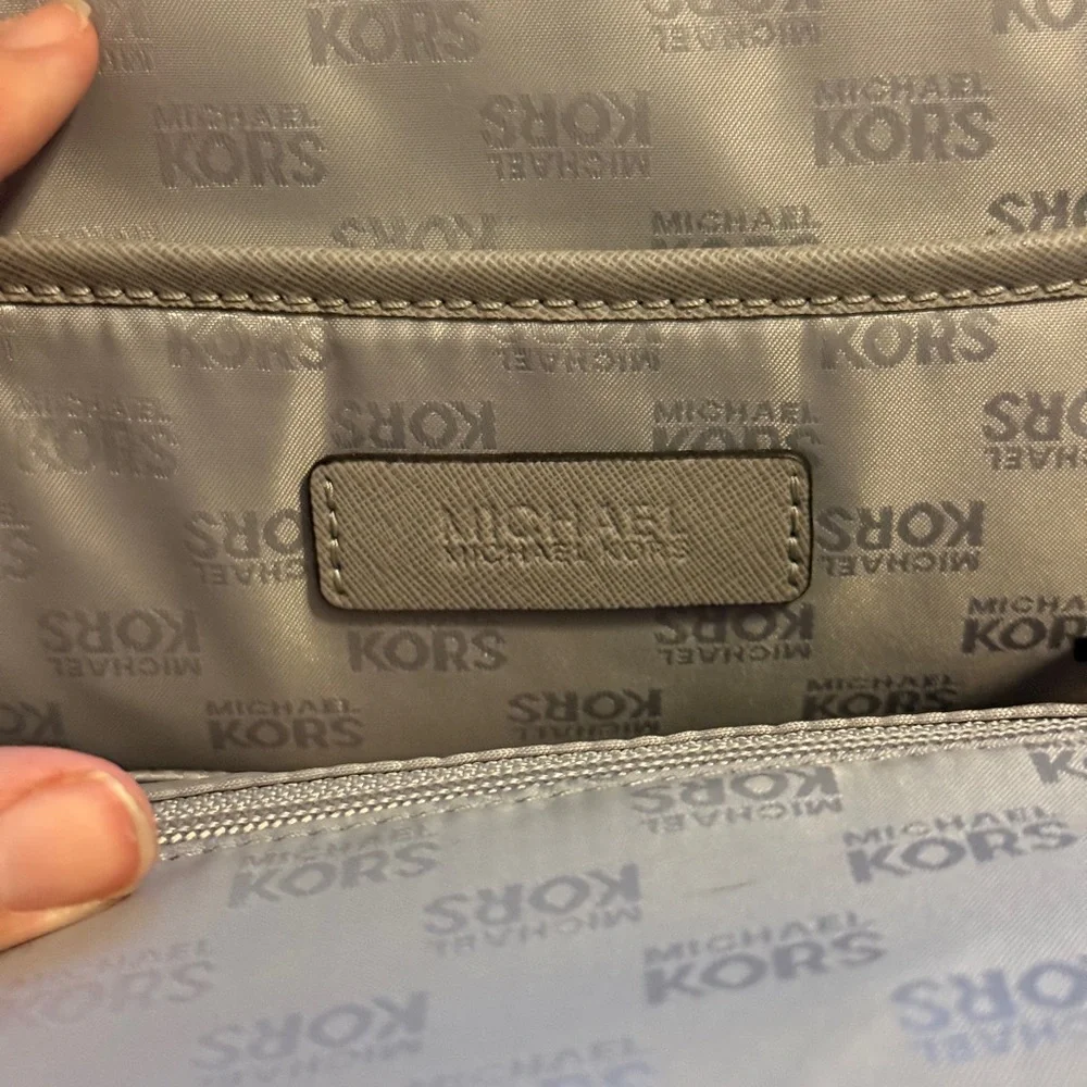 Michael Kors Emmy Gray Saffiano Leather Backpack
